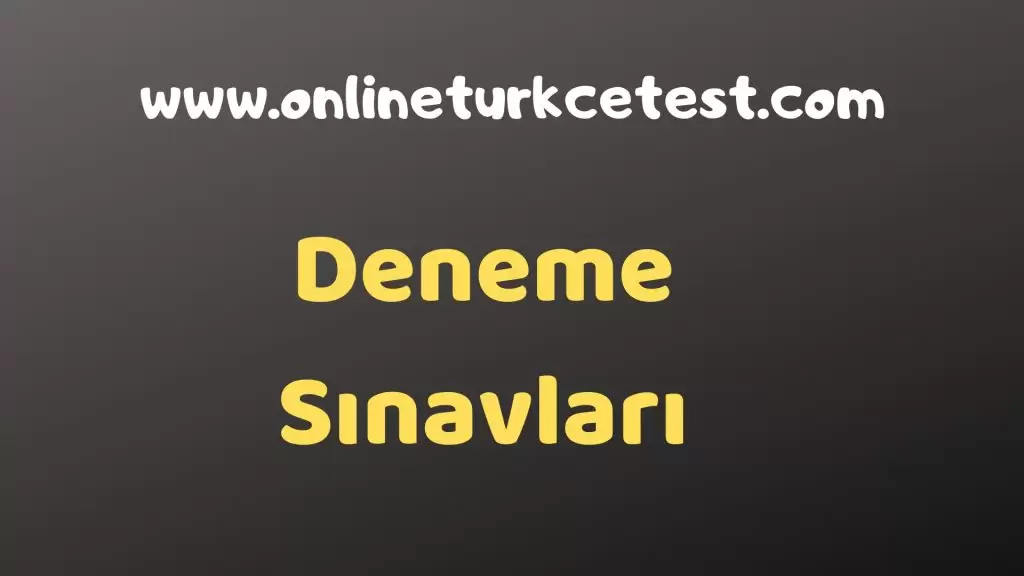Türkçe Dersi Deneme Sınavları