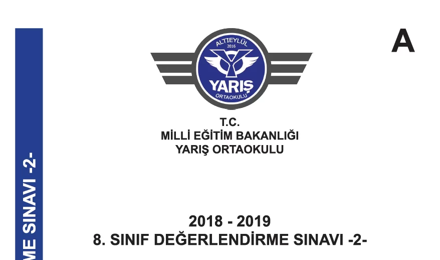 Yarış Ortaokulu Tüm Dersler LGS Deneme Sınavı-2