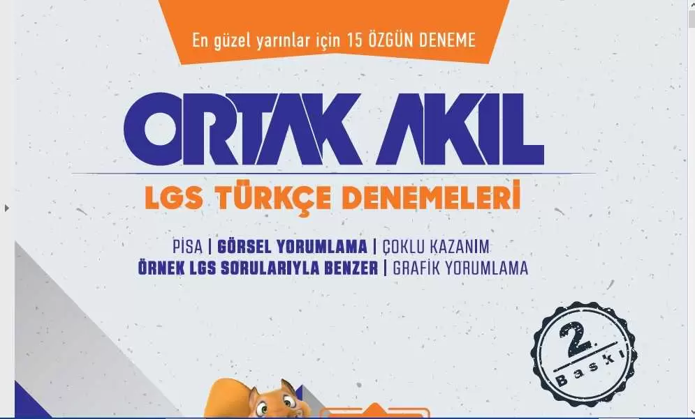 Ortak Akıl LGS Türkçe Deneme Sınavı-7 İndir