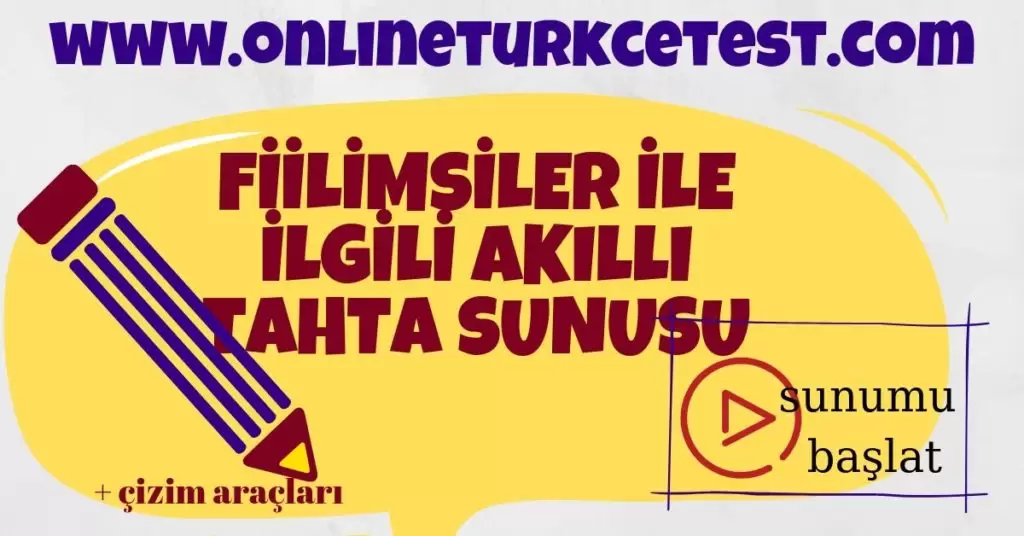 Fiilimsiler İle İlgili Akıllı Tahta Uygulaması