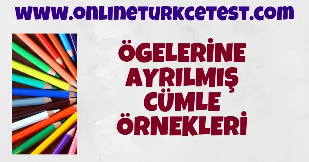 Ögelerine Ayrılmış Cümle Örnekleri