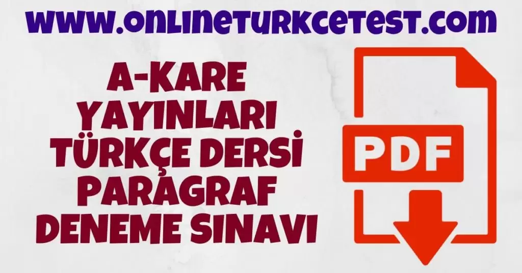 A-Kare Yayınları LGS Paragraf Denemesi İndir