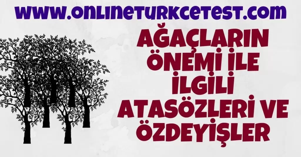 Ağaçların Önemi İle İlgili Atasözü Ve Özdeyişler