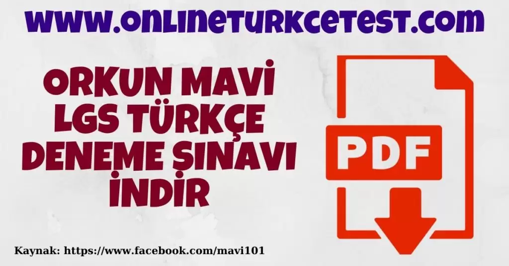 Orkun Mavi-LGS Türkçe Deneme Sınavı-1