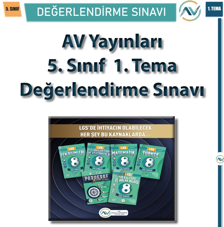 5. Sınıf Türkçe 1. Tema Değerlendirme Sınavı