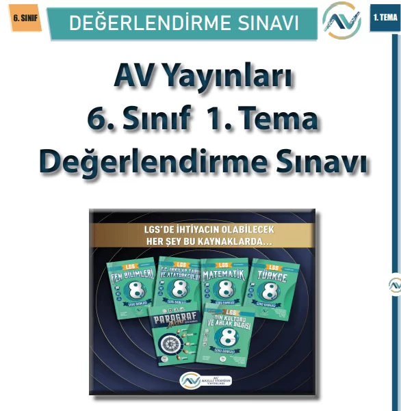 6. Sınıf Türkçe 1. Tema Değerlendirme Sınavı