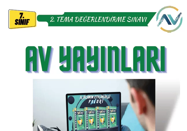 7. Sınıf Türkçe 2. Tema Değerlendirme Sınavı