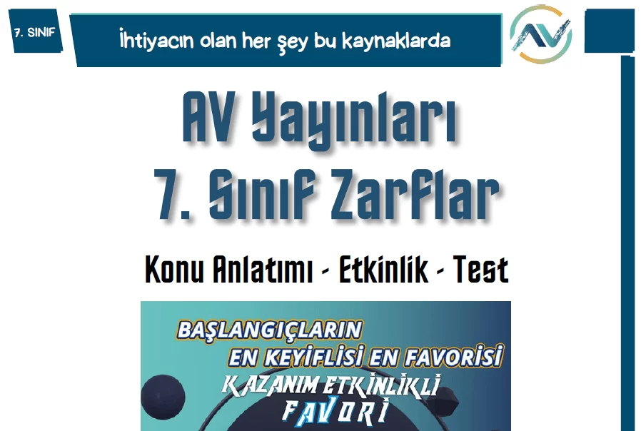 AV Yayınları 7. Sınıf Zarflar Fasikülü