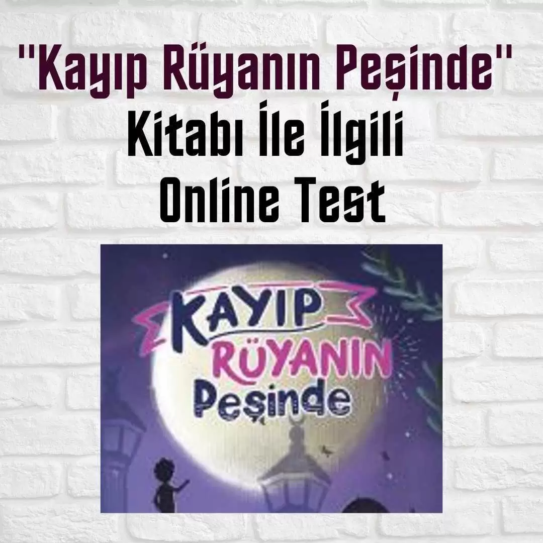 Kayıp Rüyanın peşinde Kitabı İle İlgili Online Test