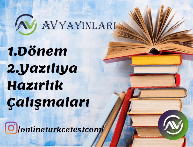 AV Yayınları Türkçe Dersi 1. Dönem 2. Yazılıya Hazırlık Çalışmaları